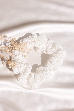 Chouchou petit modèle en guipure de coton